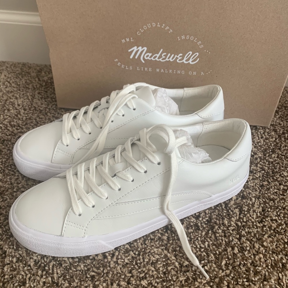 NEW Madewell Women’s Sidewalk Leather Sneakers